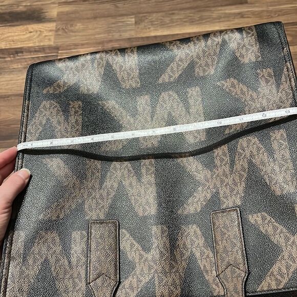 🖤 Michael Kors Kenly Black and Brown Signature Print Tote Bag - Picture 14 of 15